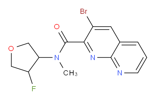 3-bromo-N-(4-fluorotetrahydrofuran-3-yl)-N-methyl-1,8-naphthyridine-2-carboxamide