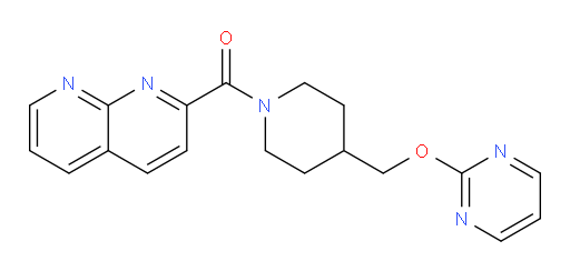 (1,8-naphthyridin-2-yl)(4-((pyrimidin-2-yloxy)methyl)piperidin-1-yl)methanone