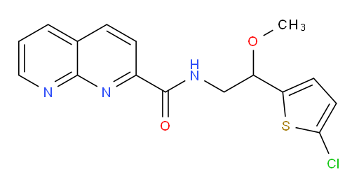 N-(2-(5-chlorothiophen-2-yl)-2-methoxyethyl)-1,8-naphthyridine-2-carboxamide