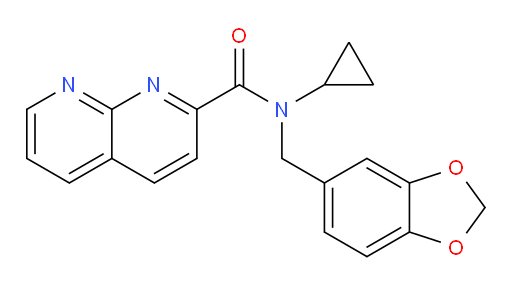 N-(benzo[d][1,3]dioxol-5-ylmethyl)-N-cyclopropyl-1,8-naphthyridine-2-carboxamide