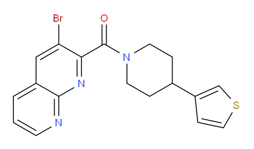 (3-bromo-1,8-naphthyridin-2-yl)(4-(thiophen-3-yl)piperidin-1-yl)methanone