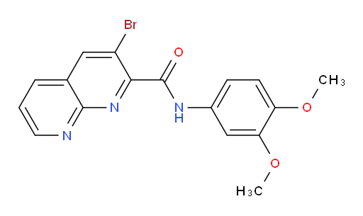 3-bromo-N-(3,4-dimethoxyphenyl)-1,8-naphthyridine-2-carboxamide