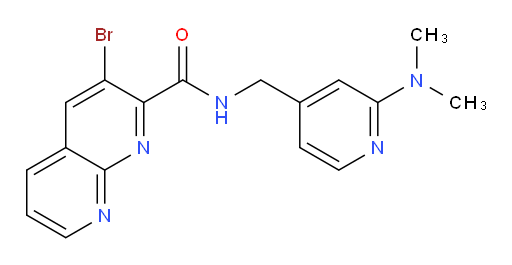 3-bromo-N-((2-(dimethylamino)pyridin-4-yl)methyl)-1,8-naphthyridine-2-carboxamide