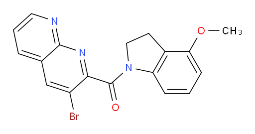 (3-bromo-1,8-naphthyridin-2-yl)(4-methoxyindolin-1-yl)methanone