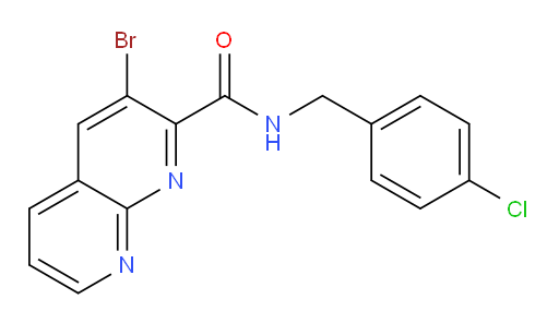 3-bromo-N-(4-chlorobenzyl)-1,8-naphthyridine-2-carboxamide