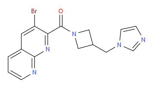 (3-((1H-imidazol-1-yl)methyl)azetidin-1-yl)(3-bromo-1,8-naphthyridin-2-yl)methanone