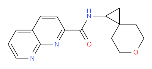 N-(6-oxaspiro[2.5]octan-1-yl)-1,8-naphthyridine-2-carboxamide