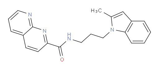 N-(3-(2-methyl-1H-indol-1-yl)propyl)-1,8-naphthyridine-2-carboxamide