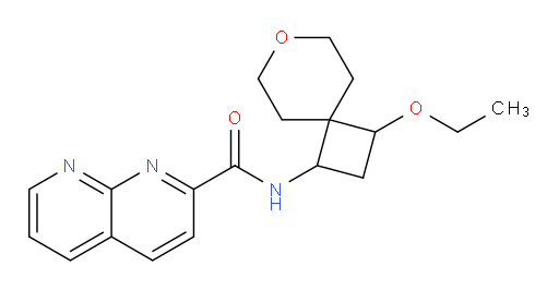 N-(3-ethoxy-7-oxaspiro[3.5]nonan-1-yl)-1,8-naphthyridine-2-carboxamide