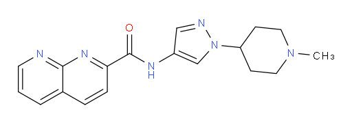 N-(1-(1-methylpiperidin-4-yl)-1H-pyrazol-4-yl)-1,8-naphthyridine-2-carboxamide