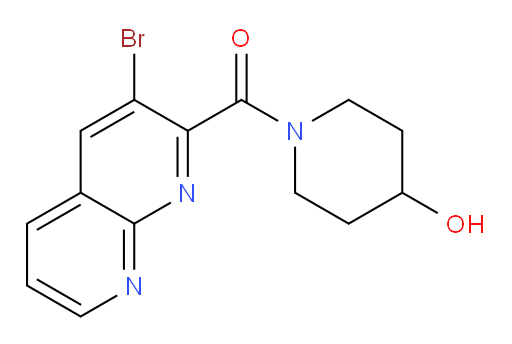 (3-bromo-1,8-naphthyridin-2-yl)(4-hydroxypiperidin-1-yl)methanone