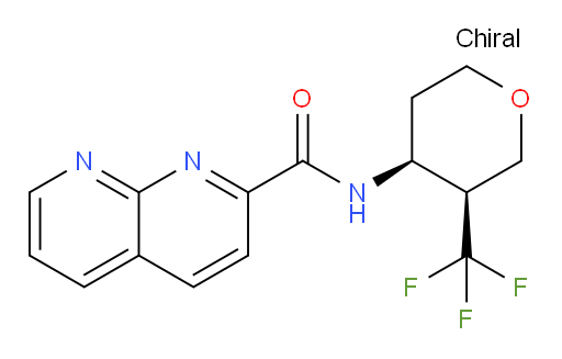 N-((3S,4S)-3-(trifluoromethyl)tetrahydro-2H-pyran-4-yl)-1,8-naphthyridine-2-carboxamide