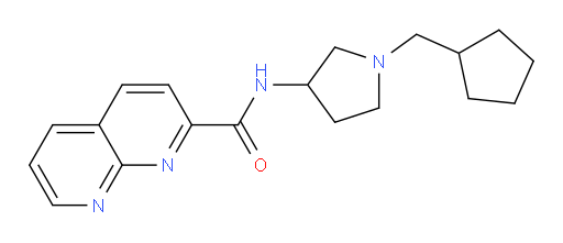 N-(1-(cyclopentylmethyl)pyrrolidin-3-yl)-1,8-naphthyridine-2-carboxamide
