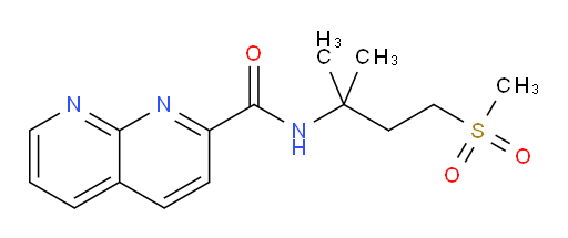 N-(2-methyl-4-(methylsulfonyl)butan-2-yl)-1,8-naphthyridine-2-carboxamide