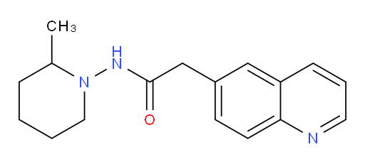 N-(2-methylpiperidin-1-yl)-2-(quinolin-6-yl)acetamide