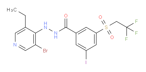 N'-(3-bromo-5-ethylpyridin-4-yl)-3-iodo-5-((2,2,2-trifluoroethyl)sulfonyl)benzohydrazide