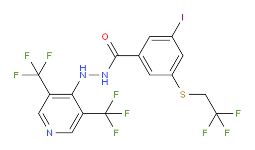 N'-(3,5-bis(trifluoromethyl)pyridin-4-yl)-3-iodo-5-((2,2,2-trifluoroethyl)thio)benzohydrazide