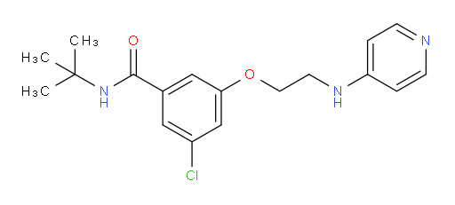 N-(tert-butyl)-3-chloro-5-(2-(pyridin-4-ylamino)ethoxy)benzamide