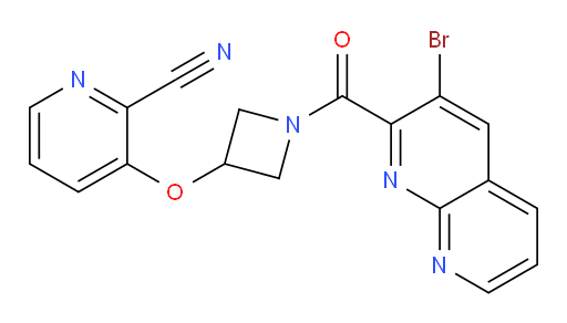3-((1-(3-bromo-1,8-naphthyridine-2-carbonyl)azetidin-3-yl)oxy)picolinonitrile