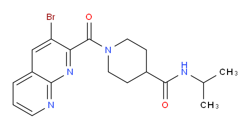 1-(3-bromo-1,8-naphthyridine-2-carbonyl)-N-isopropylpiperidine-4-carboxamide