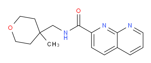 N-((4-methyltetrahydro-2H-pyran-4-yl)methyl)-1,8-naphthyridine-2-carboxamide