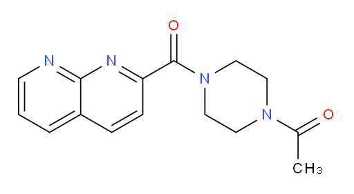 1-(4-(1,8-naphthyridine-2-carbonyl)piperazin-1-yl)ethanone