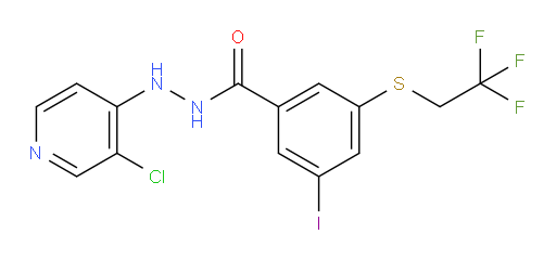 N'-(3-chloropyridin-4-yl)-3-iodo-5-((2,2,2-trifluoroethyl)thio)benzohydrazide