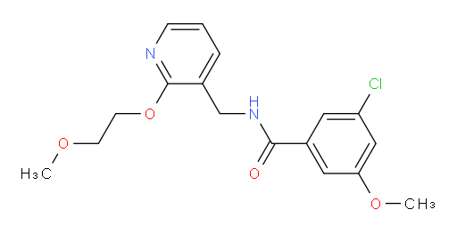 3-chloro-5-methoxy-N-((2-(2-methoxyethoxy)pyridin-3-yl)methyl)benzamide