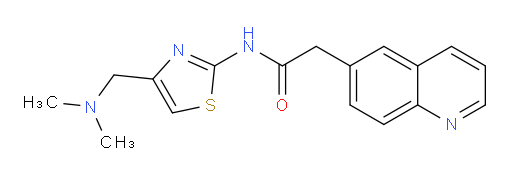 N-(4-((dimethylamino)methyl)thiazol-2-yl)-2-(quinolin-6-yl)acetamide