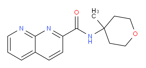 N-(4-methyltetrahydro-2H-pyran-4-yl)-1,8-naphthyridine-2-carboxamide
