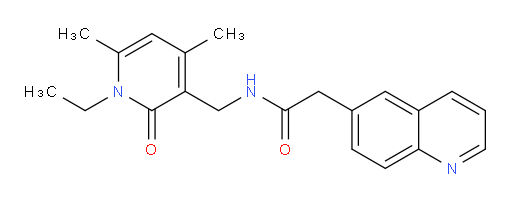 N-((1-ethyl-4,6-dimethyl-2-oxo-1,2-dihydropyridin-3-yl)methyl)-2-(quinolin-6-yl)acetamide