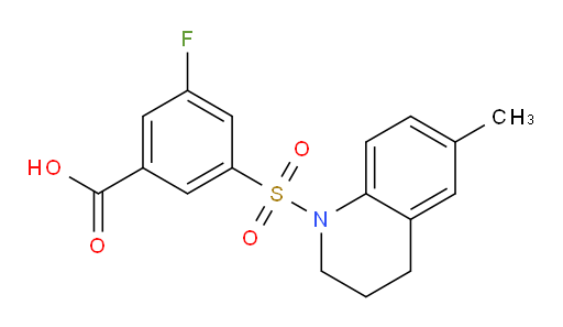 3-fluoro-5-((6-methyl-3,4-dihydroquinolin-1(2H)-yl)sulfonyl)benzoic acid