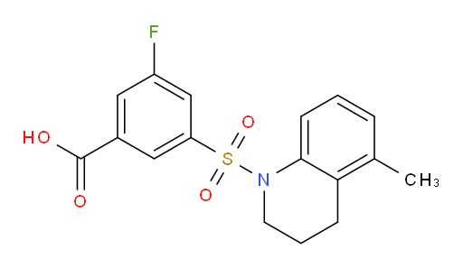 3-fluoro-5-((5-methyl-3,4-dihydroquinolin-1(2H)-yl)sulfonyl)benzoic acid
