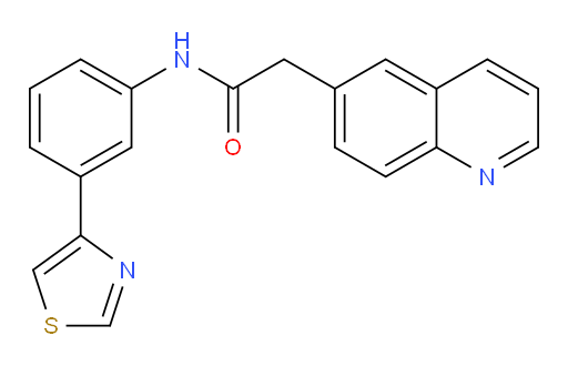 2-(quinolin-6-yl)-N-(3-(thiazol-4-yl)phenyl)acetamide