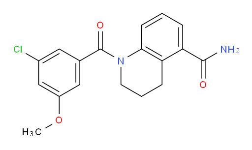 1-(3-chloro-5-methoxybenzoyl)-1,2,3,4-tetrahydroquinoline-5-carboxamide