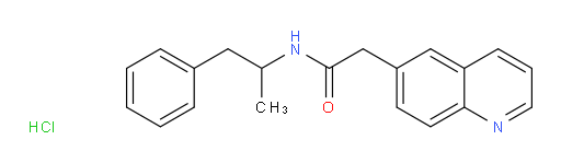 N-(1-phenylpropan-2-yl)-2-(quinolin-6-yl)acetamide hydrochloride