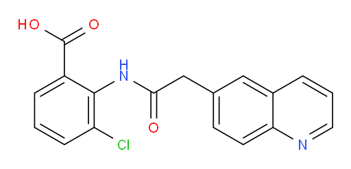 3-chloro-2-(2-(quinolin-6-yl)acetamido)benzoic acid
