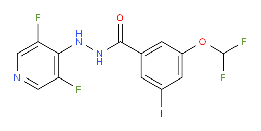 3-(difluoromethoxy)-N'-(3,5-difluoropyridin-4-yl)-5-iodobenzohydrazide