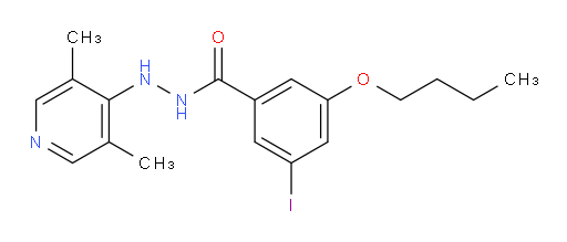 3-butoxy-N'-(3,5-dimethylpyridin-4-yl)-5-iodobenzohydrazide