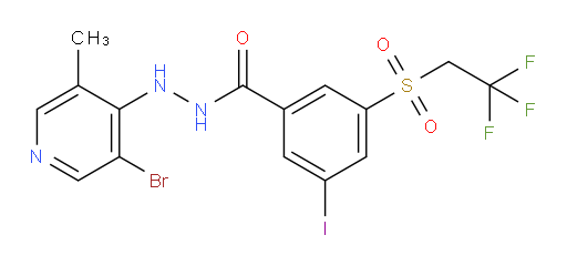 N'-(3-bromo-5-methylpyridin-4-yl)-3-iodo-5-((2,2,2-trifluoroethyl)sulfonyl)benzohydrazide