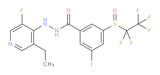 N'-(3-ethyl-5-fluoropyridin-4-yl)-3-iodo-5-((perfluoroethyl)sulfinyl)benzohydrazide