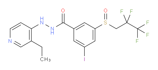 N'-(3-ethylpyridin-4-yl)-3-iodo-5-((2,2,3,3,3-pentafluoropropyl)sulfinyl)benzohydrazide