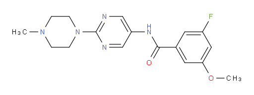 3-fluoro-5-methoxy-N-(2-(4-methylpiperazin-1-yl)pyrimidin-5-yl)benzamide