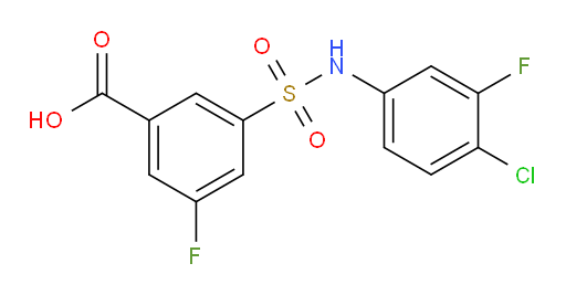 3-(N-(4-chloro-3-fluorophenyl)sulfamoyl)-5-fluorobenzoic acid