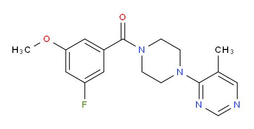 (3-fluoro-5-methoxyphenyl)(4-(5-methylpyrimidin-4-yl)piperazin-1-yl)methanone