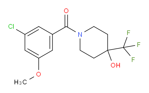 (3-chloro-5-methoxyphenyl)(4-hydroxy-4-(trifluoromethyl)piperidin-1-yl)methanone