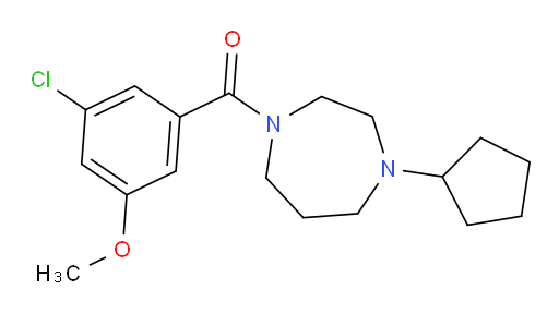 (3-chloro-5-methoxyphenyl)(4-cyclopentyl-1,4-diazepan-1-yl)methanone