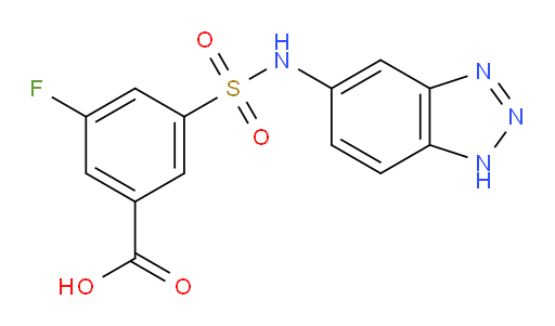 3-(N-(1H-benzo[d][1,2,3]triazol-5-yl)sulfamoyl)-5-fluorobenzoic acid