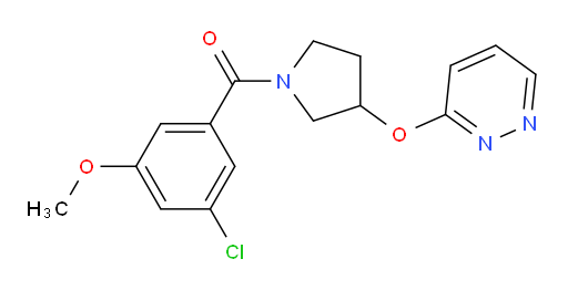(3-chloro-5-methoxyphenyl)(3-(pyridazin-3-yloxy)pyrrolidin-1-yl)methanone