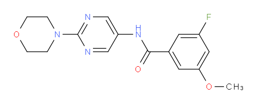 3-fluoro-5-methoxy-N-(2-morpholinopyrimidin-5-yl)benzamide